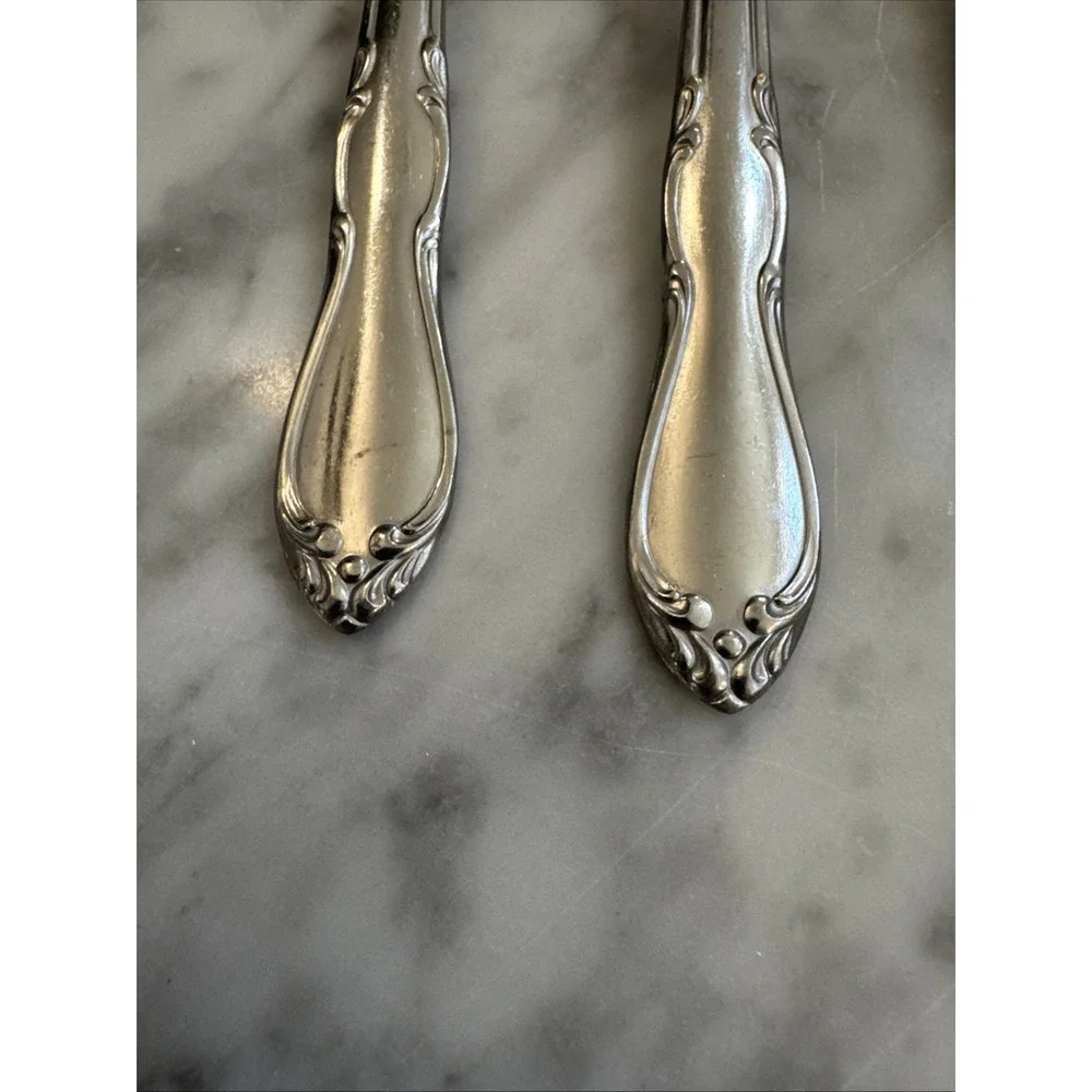 Simeon L & George H Rogers Oneida Ltd HOMESTEAD Stainless Iced TeaSpoons (5)